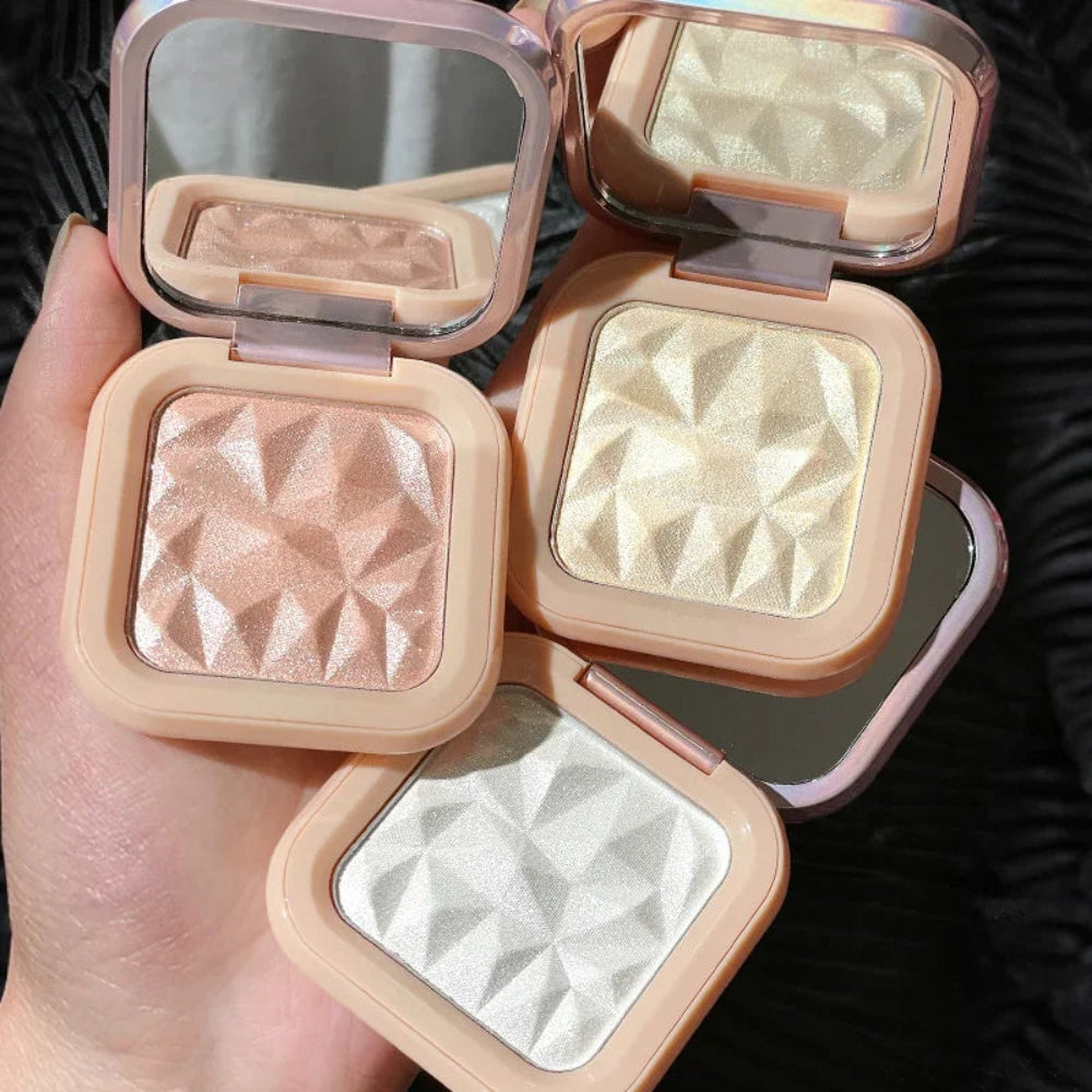 Single Color Diamond Highlighter Cream Long Lasting Glitter Contour Brighten Makeup Shimmer Facial Palette Waterproof Cosmetics