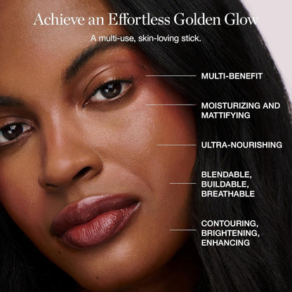 Sculpted Face Stick (CARNELIAN - SHEER LUMINOUS CORAL) Certified Organic Blush Stick - Multi-Use Cream Blush & Highlighter